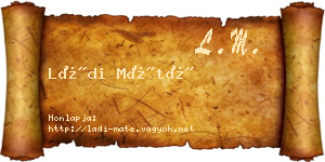 Ládi Máté névjegykártya