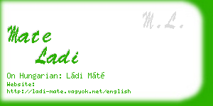 mate ladi business card