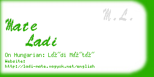 mate ladi business card